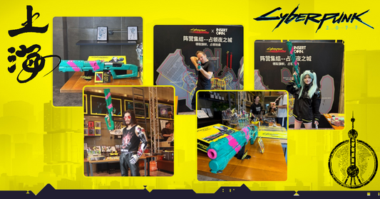 First Look: Cyberpunk Edgerunners GUTS Shotgun Replica Hits Shanghai Pop-Up! | Zing Pop Shop