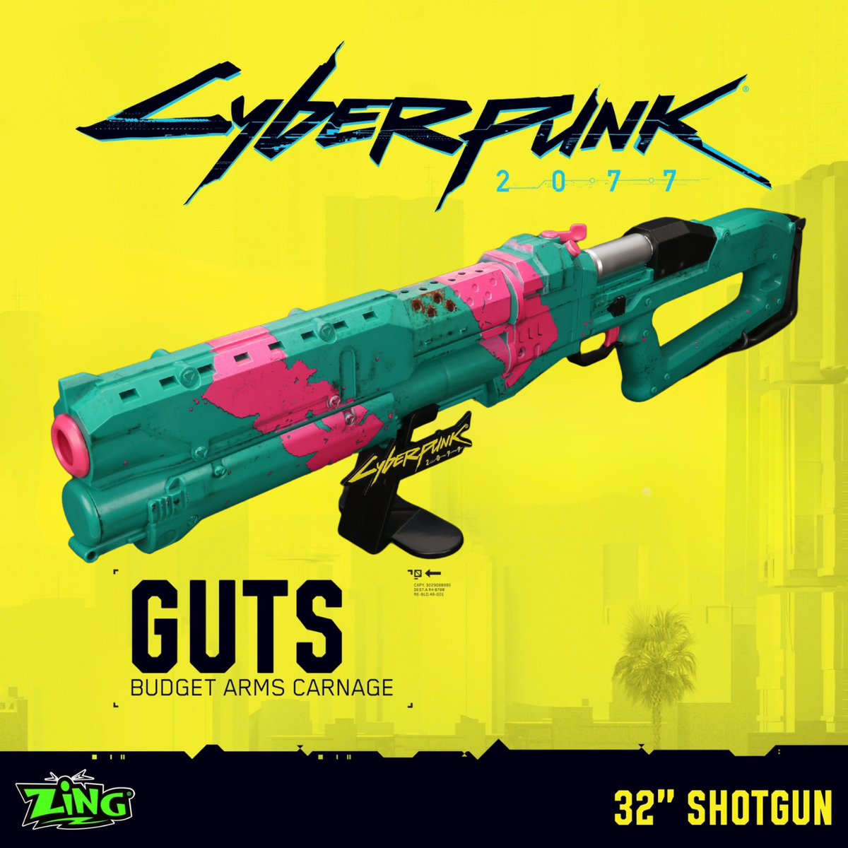 【預購 - 預計 2027 年初發貨】《Cyberpunk 2077》GUTS 1:1 實體比例散彈槍模型 – 32 吋道具模型（具備 Pump-Action 手動上膛、聲光特效、槍口煙霧與專屬展示架）